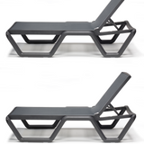 Pack 2 Reposeras Vela Gris Oscuro