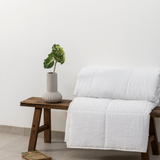 Piecera Cuadros Lino white