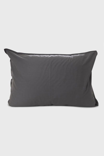 Funda de almohada algodón dark grey