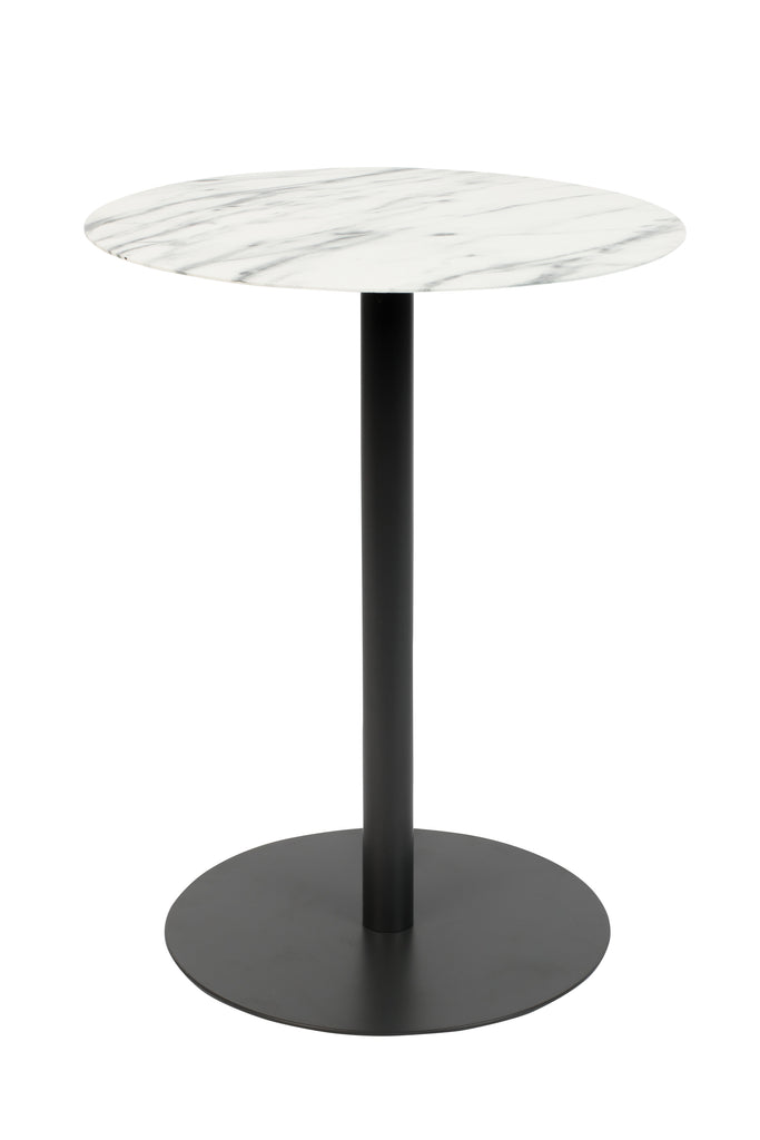 Mesa lateral Snow Round Marble